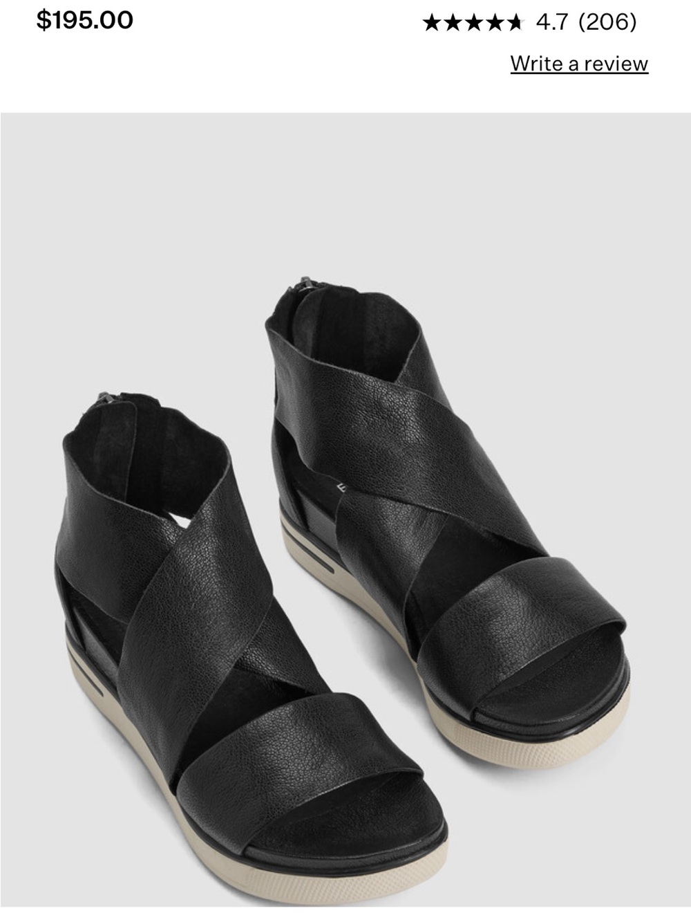 Eileen Fisher Black suede Wrap Sandal - size 7